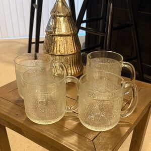 Iittala Krouvi Clear 50 CL Scandanavian Textured Sides Beer Drink Mugs set of 4
